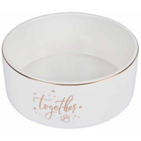 Gamelle pour Chien & Chat "Together" 16cm Blanc