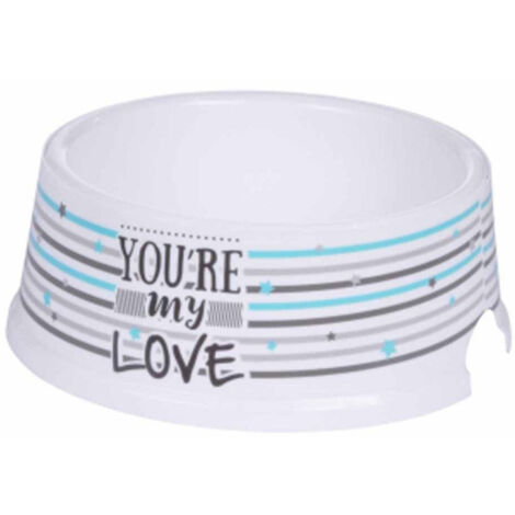 Gamelle pour Chien & Chat "You're My Love" 25cm Blanc