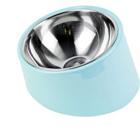 Gamelle pour chien et chat, gamelle inclinée antidérapante, moderne et élégante, support en mélamine avec acier inoxydable massif amovible