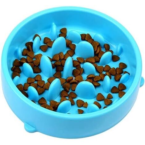 Gamelle pour chien Slow Food, écologique, durable, non toxique, anti-étouffement, design sain pour votre animal de compagnie (bleu)
