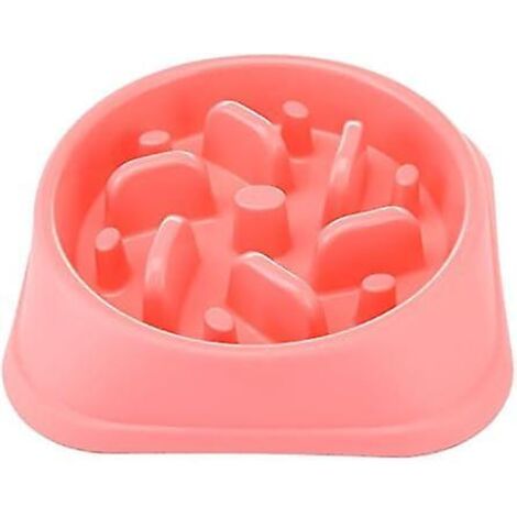 Gamelle rose pour chien avec alimentation lente et design antidérapant pour des repas interactifs et amusants.