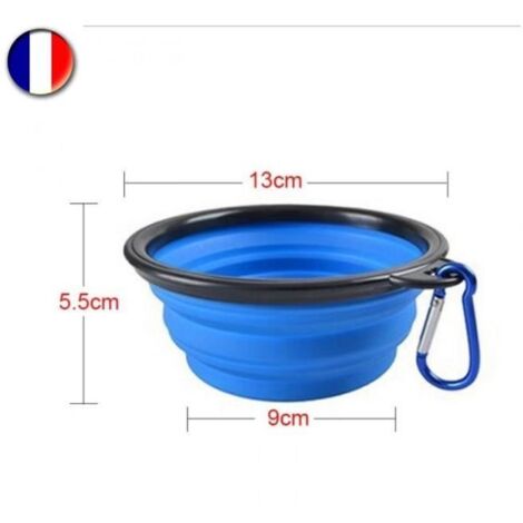 Gamelle - Silicone Épais - Contour Plastique - Bleu
