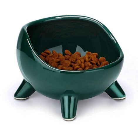 Gamelle surélevée en céramique pour chat/chiot, gamelle orthopédique inclinée pour chat adulte/chaton.