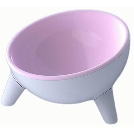 Gamelle surélevée et inclinée pour chiens et chats, avec système anti-refoulement (rose)