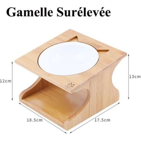 Gamelle Surélevée pour Chat Chaton de Parfait Hauteur 12CM, Gamelle Soulage la pression sur le dos et le cou du chat