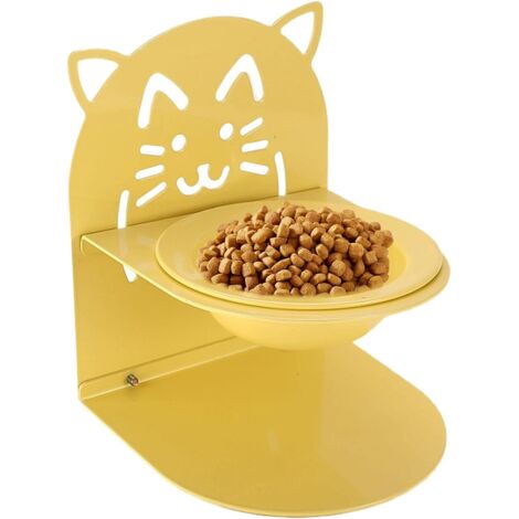Gamelle Surélevée pour Chat - Distributeur de Nourriture Amovible pour