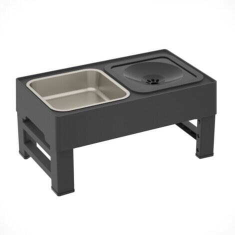 Gamelle surélevée pour chien, gamelle anti-éclaboussures 2 en 1 et gamelle anti-éclaboussures pour chien, support de gamelle pour chien, 4 hauteurs réglables, convient aux petits chiens, animaux domes