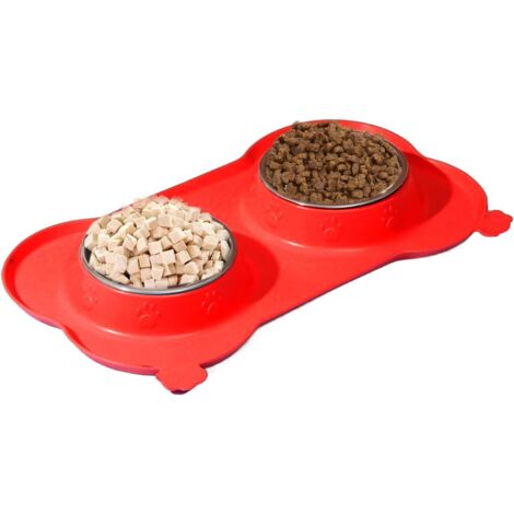 Gamelles pour Chien - Bol Double Nourriture Et Eau Anti - Glissement pour