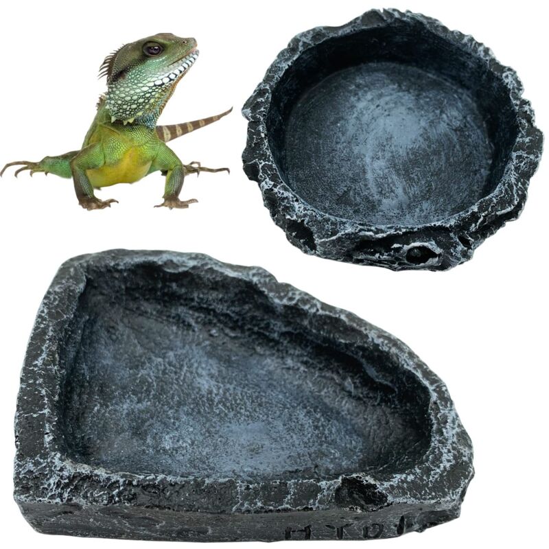 gamelles pour reptiles, gamelles d'angle, abreuvoirs pour reptiles, gamelles pour reptiles, convenant aux iguanes à crinière, grenouilles, lézards,