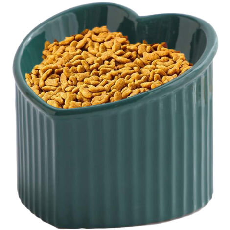 Gamelles surélevées en céramique pour chat, gamelles inclinées pour nourriture ou eau, anti-stress, anti-refoulement