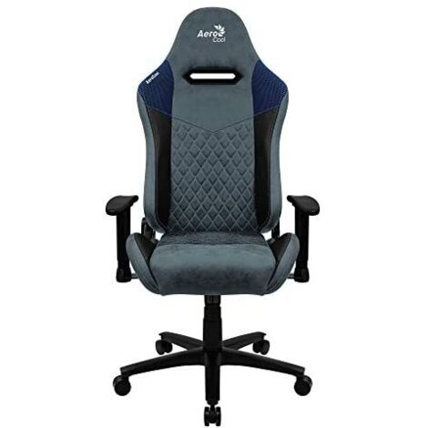Gamer Stuhl aerocool duke stone blue aerosuede für maximalen Komfort Premium-Kunstleder Kohlefaser und Diamantmuster verstellbare Armlehnen balancieren