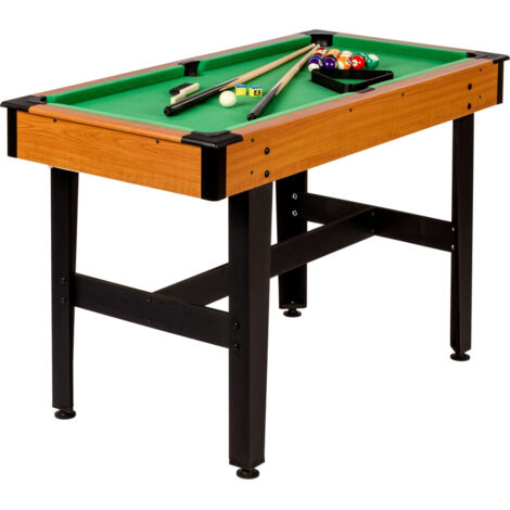 AUTRES GAMES PLANET® 4ft Billardtisch COMPACT, helles Holzdekor,grün