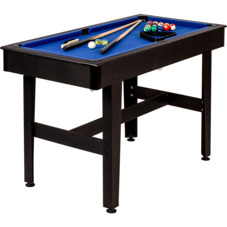 AUTRES GAMES PLANET® 4ft Billardtisch COMPACT, schwarzes Dekor,blau