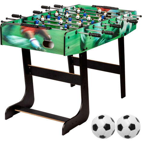 GAMES PLANET® Tischfussball Belfast, klappbar, Holz dunkel
