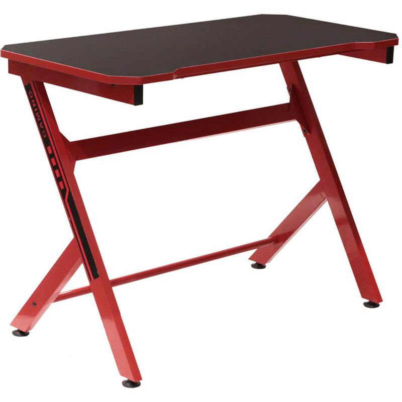 GAMING - Bureau Métallique Noir et Rouge