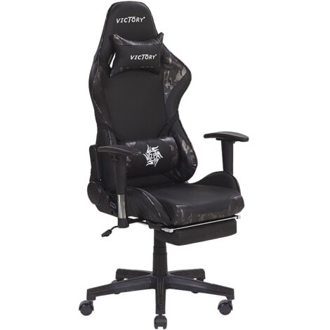 Gaming Chair VICTORY Faux Leather Dark Grey