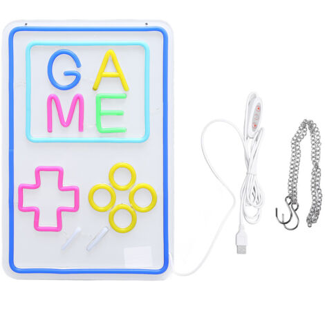 Gaming Neon Sign Acrylic LED Dimmable USB Handheld Game Console Neon Light Wall Decor for Teens Boys Bedroom