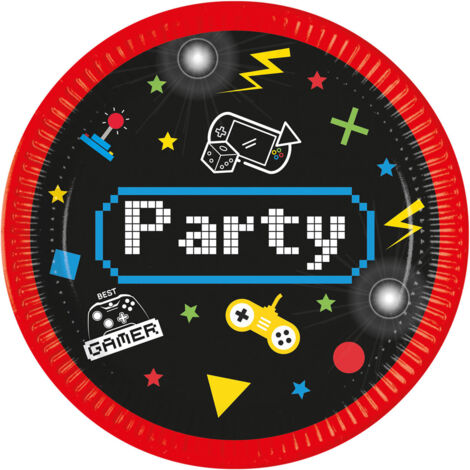 Gaming Party Gamer Teller, 23 cm, 8 Stk.