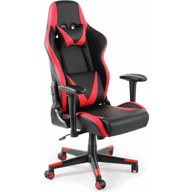 

Gaming Stuhl ergonomischer Bürostuhl, höhenverstellbar Computerstuhl mit Kopfstütze, Professioneller Gaming Sessel Chair Drehstuhl, verstellbare