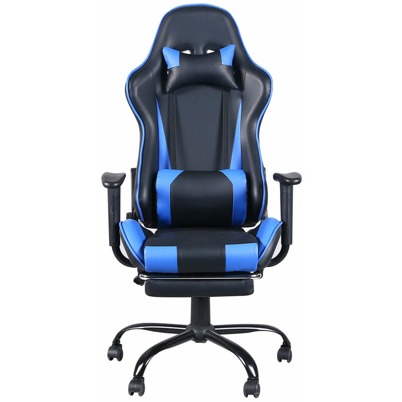Gofuniland - Gaming Stuhl Sessel mit Fu?stütze, Bürostuhl mit Kopfstütze und Lendenkissen,Ergonomischer schreibtischstuhl, Verstellbarer PC Gamer