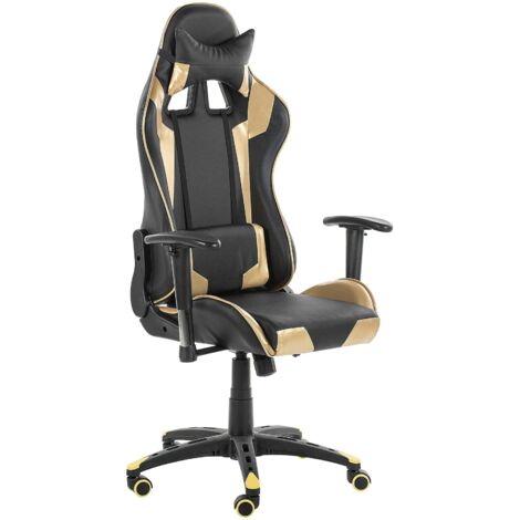 Gaming Stuhl KNIGHT Kunstleder Gold