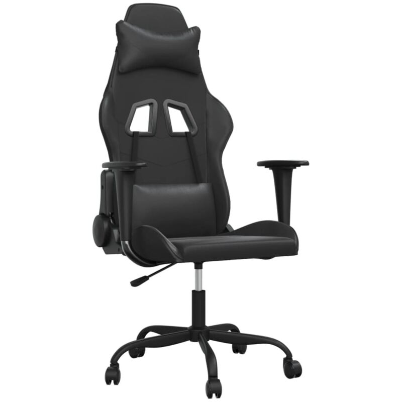 Gaming-stuhl Mit Massagefunktion Schwarz Kunstleder Vidaxl