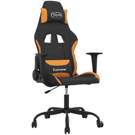 Gaming-Stuhl Schwarz und Orange Stoff vidaXL