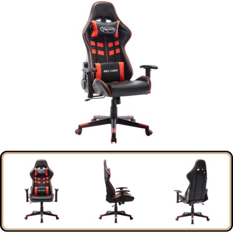 Gaming-Stuhl Schwarz und Rot Kunstleder - Gaming Stuhl - PC Stuhl - Bürostuhl - Ergonomischer Stuhl - Gamer Chair