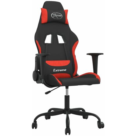 Gaming-Stuhl Schwarz und Rot Stoff vidaXL