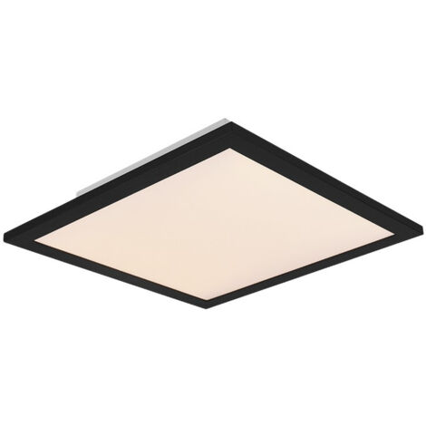 GAMMA PLAFONIERA LED 13,5W 1600lm, 2700 - 6500K  QUADRATA BORDO NERO CON TELECOMANDO MULTIFUNZIONE 29,5X29,5CM DIMMERABILE