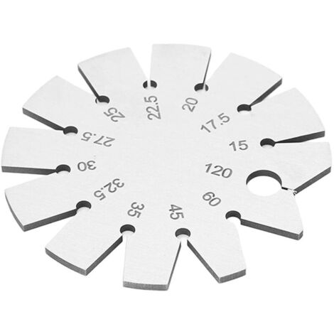 Gamme D'angle de Jauge de Biseau en Acier Inoxydable 15-120 Degrés Jauge D'angle de Hache Forme Ronde Détect D'angle de Couteau pour Mesurer L'angle de Couteau