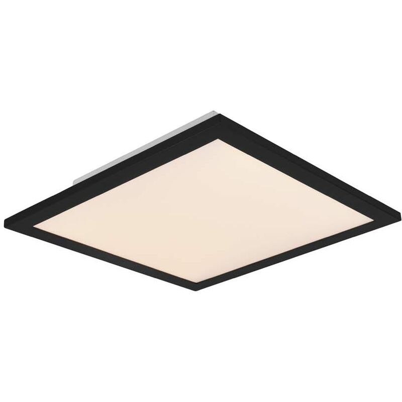Gamme de plafonniers led carrés avec bordure noire et télécommande multifonction 30x30