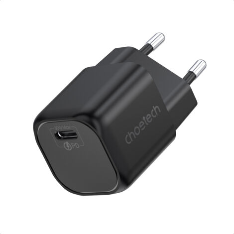 GaN USB Typ C PD 30W Schwarzes Wandladegerät