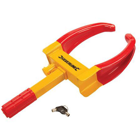 GANASCIA PER RUOTE BLOCCA RUOTA ANTIFURTO MORSA 2 CHIAVI 175-225mm SILVERLINE