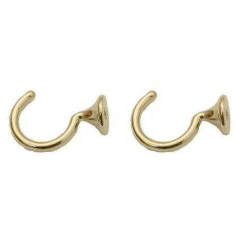 Gancetto per tendaggi leggero 29 mm - oro - blister 2 pezzi