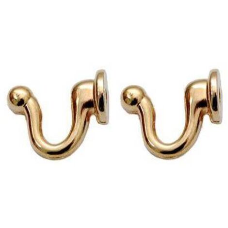 Gancetto per tendaggi pesante 30 mm - oro - blister 2 pezzi