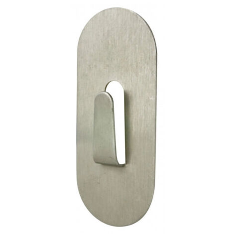 CIME Gancho adhesivo H.60mm, A.25mm, acero inoxidable, 1 pieza.