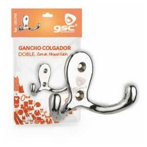Gancho colgador doble Zamack brillo GSC 003802748