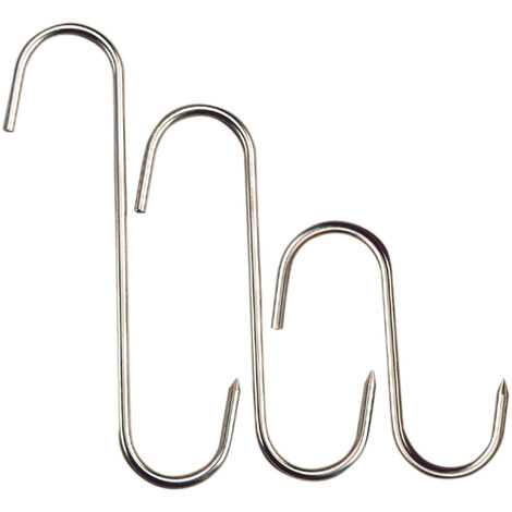 Gancho de acero inoxidable para carne - N.º 4 - 200x5 mm