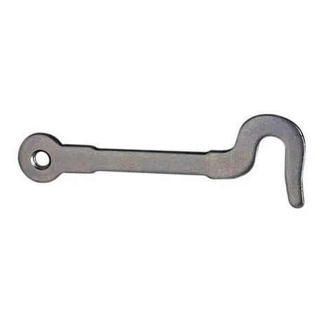 CIME Gancho de armario con doble bisel, L70xH23mm, acero inoxidable, dos piezas.