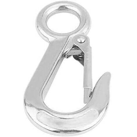 Gancho de carga para cabrestante, 2 tipos en acero inoxidable 304, alta capacidad de carga, gancho de grúa (0,3 t)