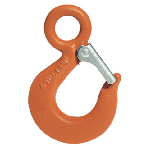 Gancho de elevación fijo Robur 8052 – capacidad 1120 kg, acero de alta resistencia, coef. de seguridad 4 y certificado CE