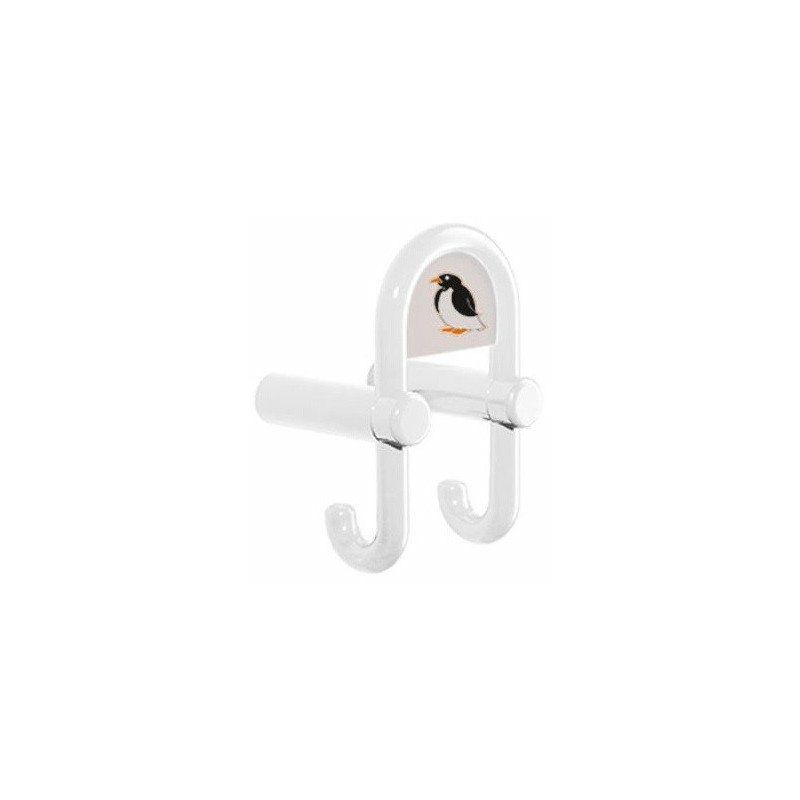 

Gancho de guardarropa doble SERIE 801 con símbolo azul acero