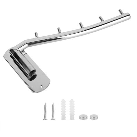 Gancho de pared de acero inoxidable – soporte para ropa y toallas para el baño, incluye accesorios de montaje – 12 x 28 x 1,6 cm