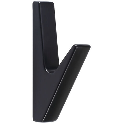 Gancho de pared de aluminio Space, gancho negro para toallas, perchero, gancho inoxidable para baño, inodoro, toallero, cocina, oficina, garaje, 4 piezas