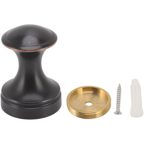 Gancho de pared de cobre sencillo y elegante: un gancho para ropa y albornoces para baños y peluquerías (negro, 1 unidad).