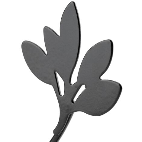 Gancho de pared de hierro con motivo de pájaro – Soporte colgante para plantas y macetas – Resistente al óxido – 35 x 27,5 cm – Tornillos incluidos