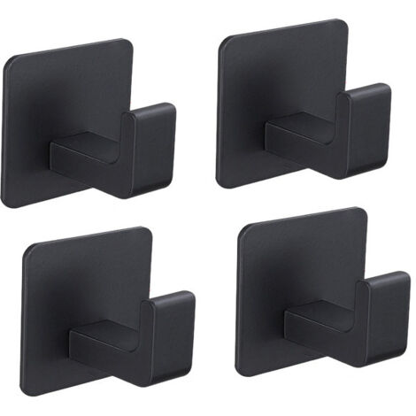 Gancho de pared metálico para toallas, gancho para abrigos sobre la puerta, gancho para baño o cocina, gancho adhesivo sin taladrar para baño, gancho para ropa