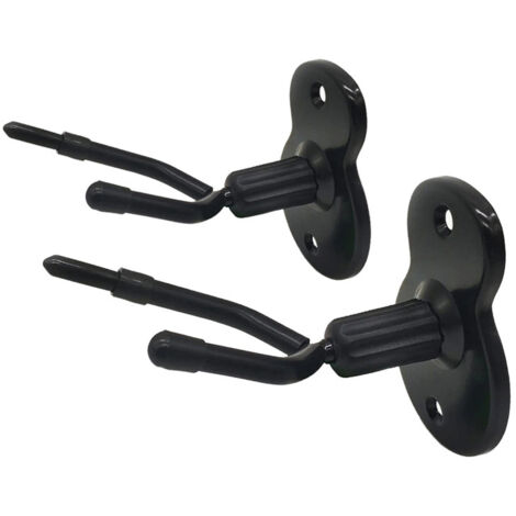 Gancho de pared para violín con soporte para arco (base de hierro), juego de 2 unidades, ideal para exhibir un violín en un atril, estante o para guardar instrumentos. Diseñado para violinistas.