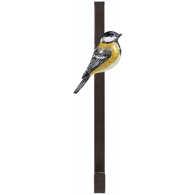 

Tooarts - Gancho de puerta de pajaro de cabeza azul sobre el organizador de gancho de puerta Soporte de suspension de metal decorativo para el hogar